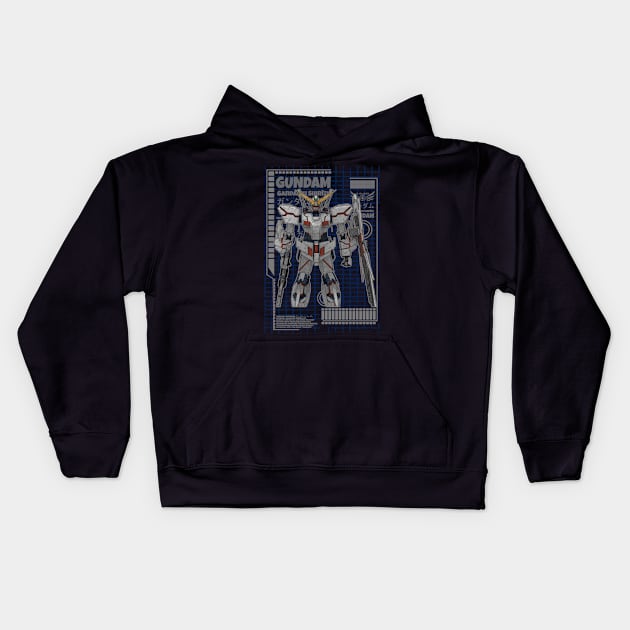 RX-0 Unicorn Gundam Kids Hoodie by gblackid